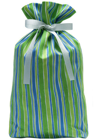 playful stripes cloth gift bag