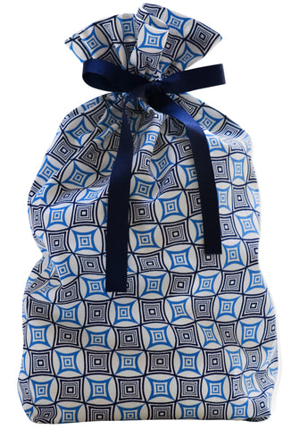 retro squares cloth gift bag