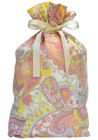 spring paisley cloth gift bag