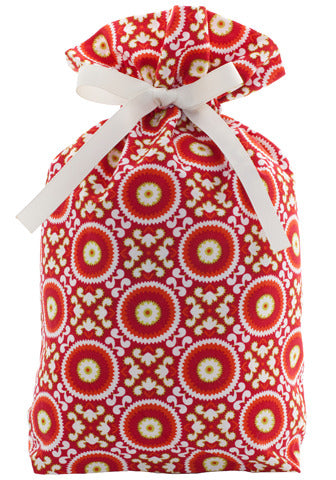 merry & bright cloth gift bag