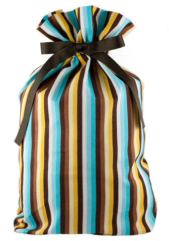 ORGANIC! snappy stripes cloth gift bag