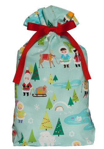 snow day cloth gift bag