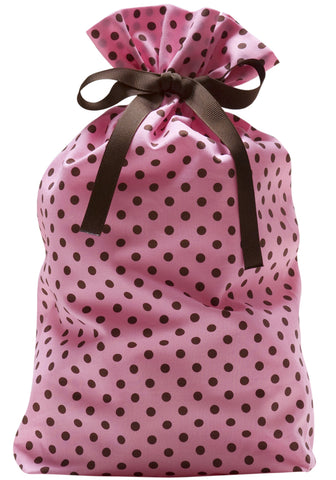 dottie mini pink + cocoa cloth gift bag