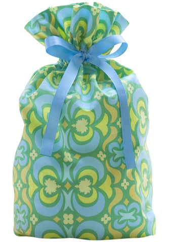 kaleidoscope green cloth gift bag