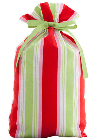 merry stripes cloth gift bag